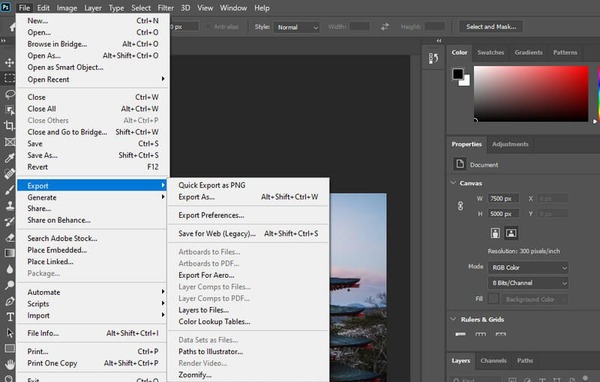 Bước cuối xuất ảnh để in