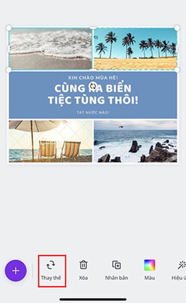 Thay thế ảnh có sẵn bằng những bức ảnh cần ghép