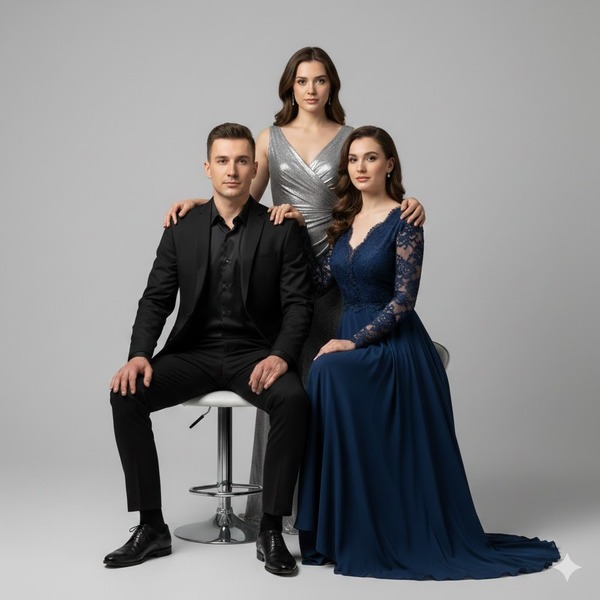 Cách tạo dáng chụp ảnh 3 người đẹp dáng tam giác cân