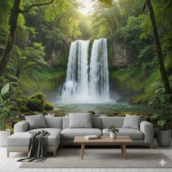 In ảnh dán tường cảnh thác nước