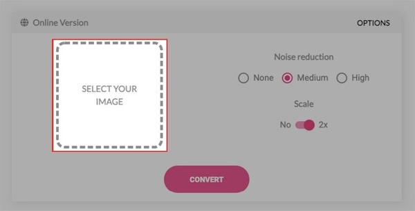 Truy cập Waifu2x và tải ảnh lên
