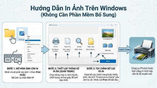 Cách in ảnh trên máy tính hệ điều hành Windows