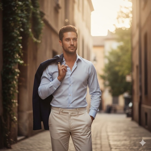 Khoác vest qua vai: Phù hợp với phong cách dạo phố, phóng khoáng