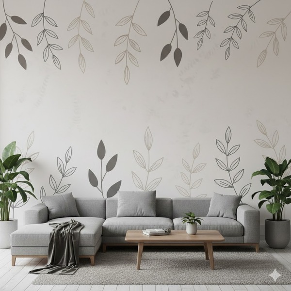 Mẫu ảnh dán tường cho không gian sống hiện đại