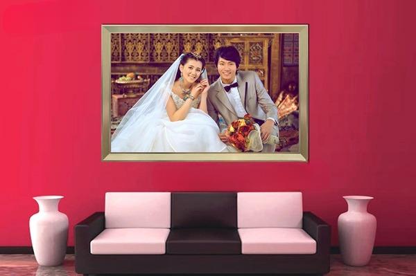 Khung treo phòng khách đơn giản