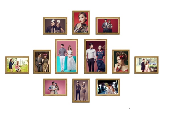 Sử dụng khung ảnh cưới treo tường vừa đẹp vừa gợi nhớ đến kỷ niệm ngày đặc biệt