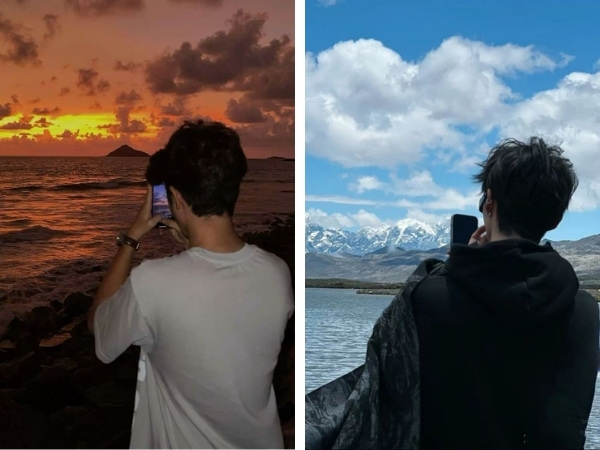 Cầm điện thoại chụp phong cảnh đầy nghệ thuật