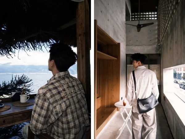 Ảnh chụp sau lưng tại quán cà phê