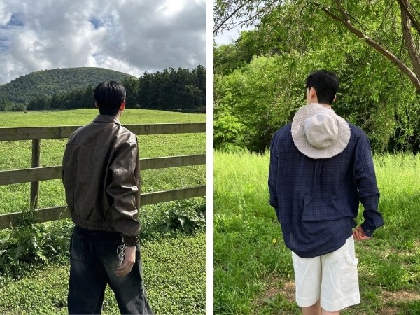 Ảnh sau lưng nam ngoài trời – ánh sáng tự nhiên