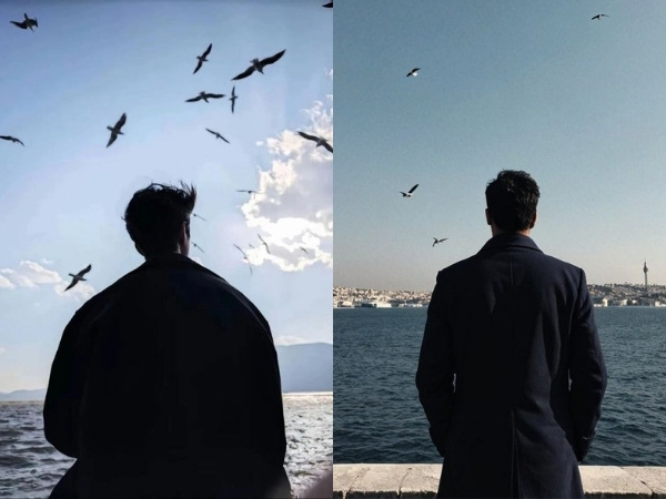 Hướng ánh nhìn ra không gian xa, giữ vai thẳng