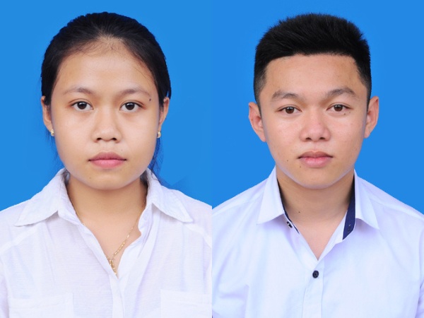 Mẫu ảnh thẻ cho học sinh nền xanh