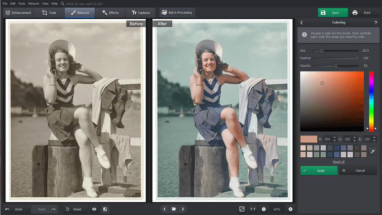 App phục hồi ảnh cũ PhotoGlory
