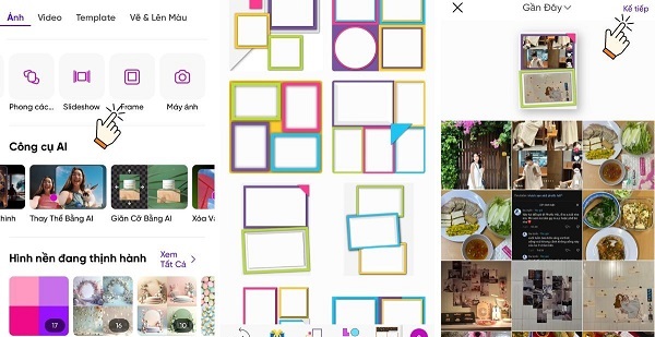 Ghép ảnh đơn giản trên điện thoại