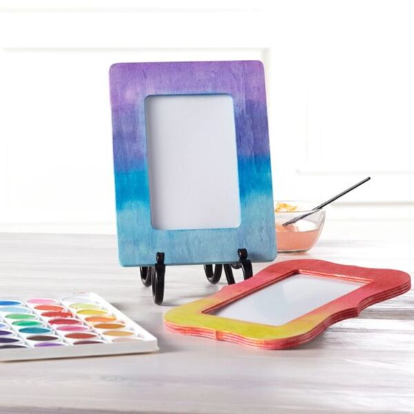 Mẫu khung ảnh bằng bìa cứng hình chữ nhật sơn ombre