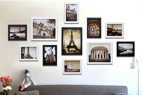 Sắp xếp kích thước khung ảnh phù hợp với diện tích căn phòng