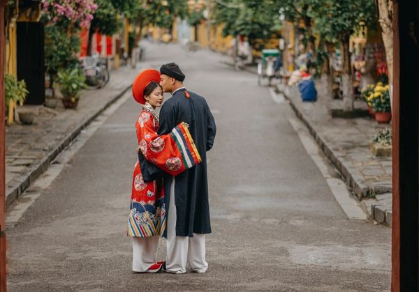 Concept áo dài cưới tại phố cổ Hội An