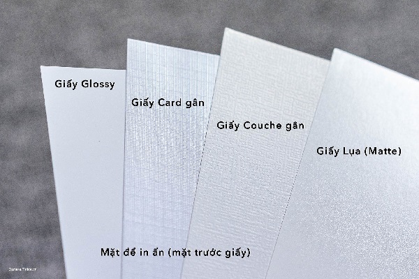 Chọn mặt giấy để in