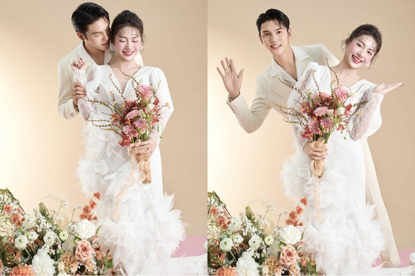 Gam pastel nhẹ nhàng tạo nên bộ ảnh cưới ngọt ngào, lãng mạn