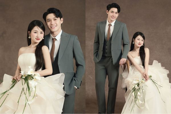 Các kiểu tạo dáng đa dạng giúp album ảnh cưới phong cách Hàn Quốc thêm sinh động