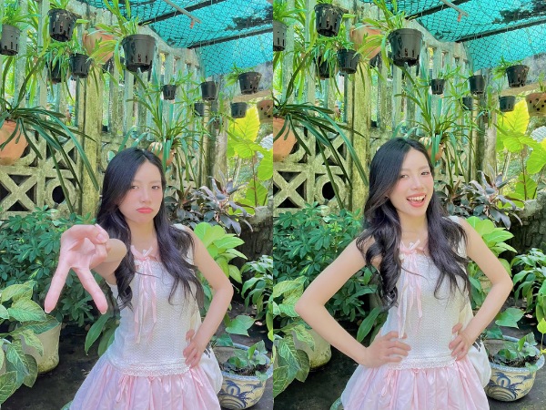 Tạo dáng chụp ảnh tay chống hông siêu đáng yêu