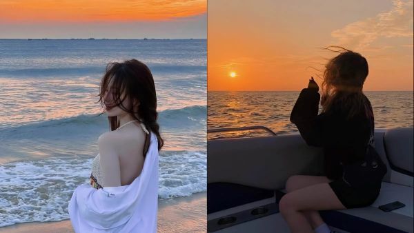 Tạo dáng thả tóc bay theo gió