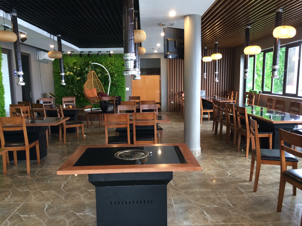 bếp lẩu nướng không khói hút dương