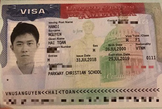 Chúc mừng bạn Nguyễn Hải Toàn đã gia hạn visa du học Mỹ thành công