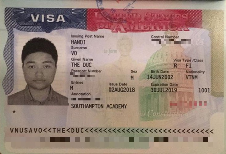 Chúc mừng bạn Võ Thế Đức đã đậu visa du học Mỹ
