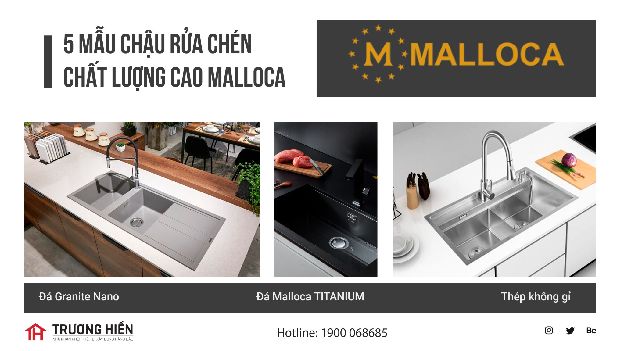 Khám phá 5 mẫu chậu rửa chén Malloca chất lượng cao được ưa chuộng nhất