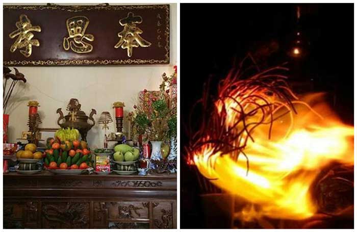 Bát hương của người mới mất trong nhà đốt nhiên bốc cháy là điều gia chủ cần chú ý xem liệu đây là điềm báo gì