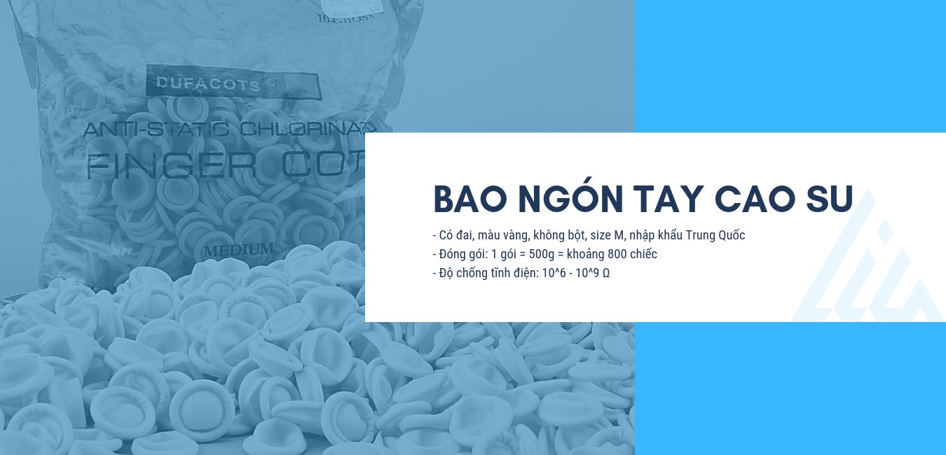 Bao ngón tay phòng sạch có đai một giải pháp hiệu quả cho phòng sạch và môi trường công nghệ cao