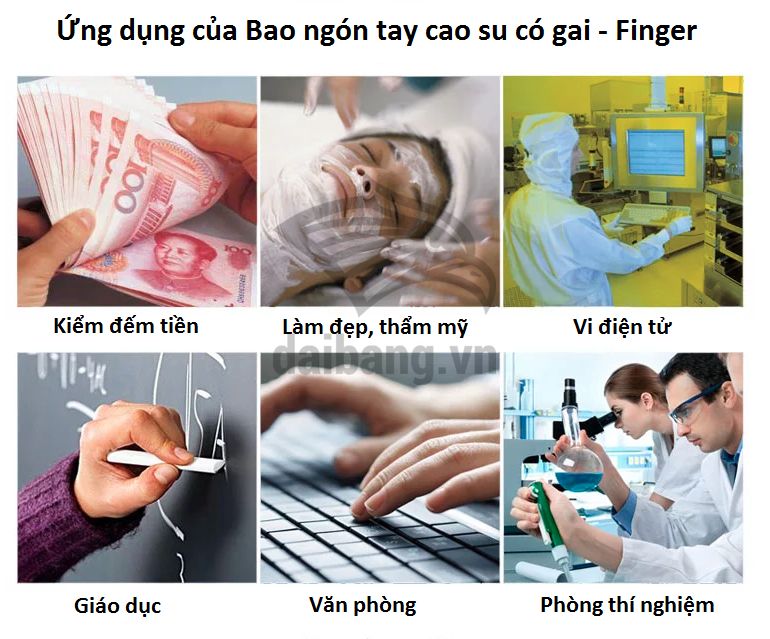 Sản phẩm Bao ngón có gai được sử dụng trong khá nhiều lĩnh vực