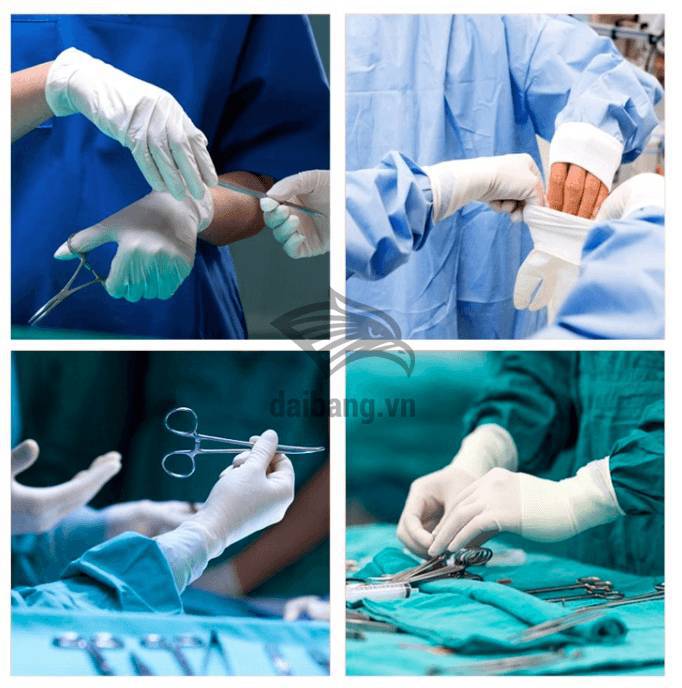 Găng tay Nitrile được sử dụng phổ biến trong lĩnh vực y tế, phẫu thuật