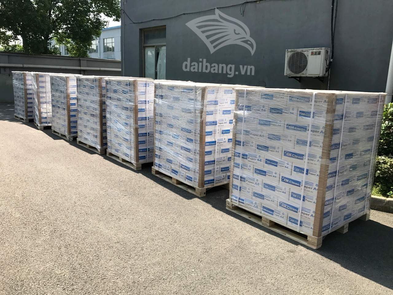 Đơn hàng đóng thành từng kiện pallet xuất kho từ nhà máy bên Trung Quốc