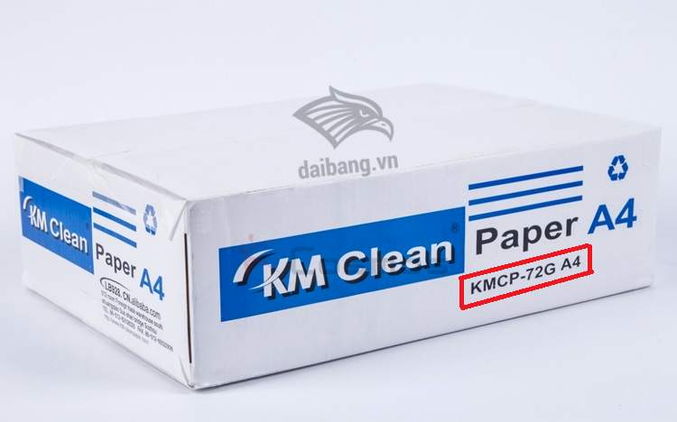 Giấy in KM Clean định lượng 72g là loại phổ biến nhất