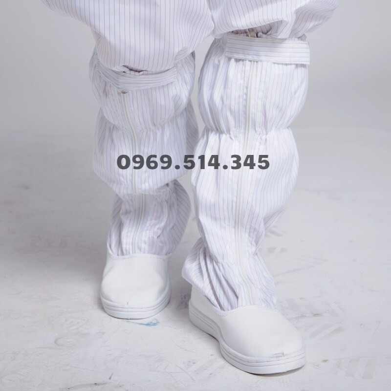 Giày phòng sạch cao cổ có mức độ chống tĩnh điện và độ sạch cao nhất