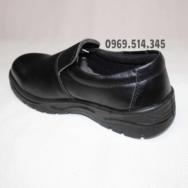 Giày tĩnh điện chất liệu da PU màu đen đáp ứng tốt các tiêu chuẩn tĩnh điện