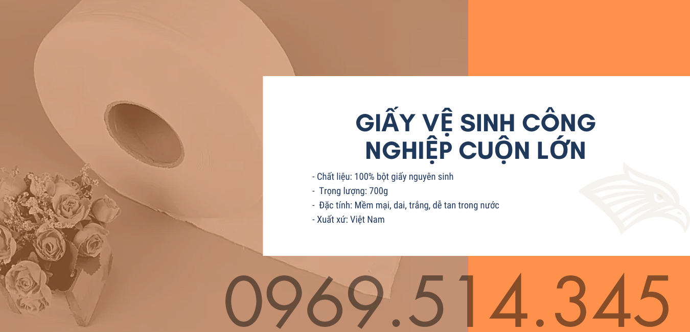 Giấy vệ sinh công nghiệp cuộn lớn