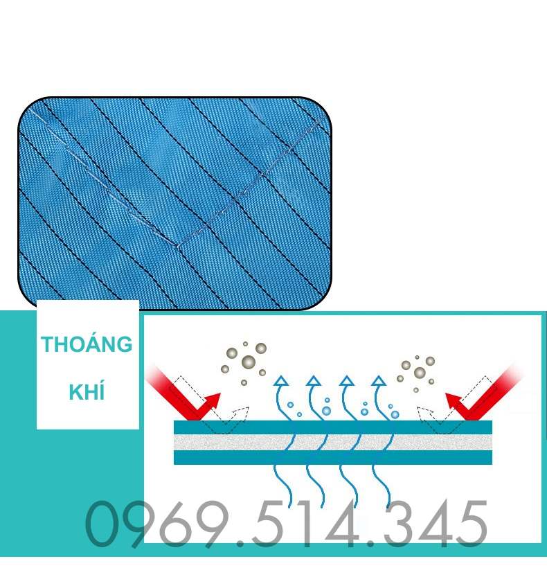Mũ chống tĩnh điện được may từ vải chống tĩnh điện thoáng khí