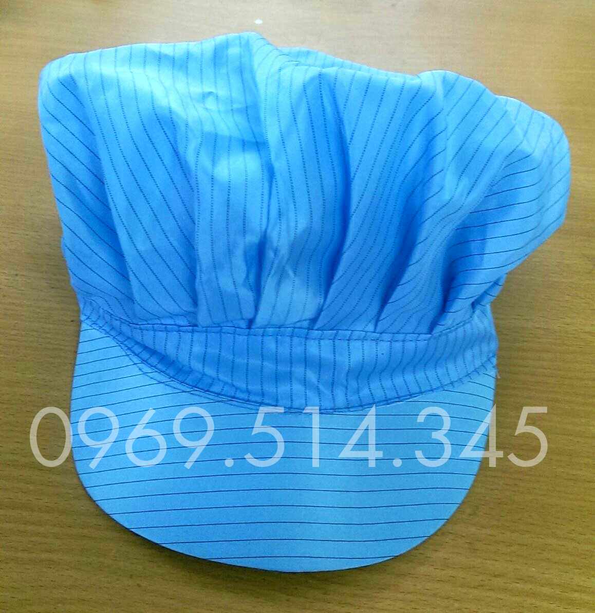 Mũ lưỡi chai phòng sạch có gắn lưỡi trai cứng phía trước mũ