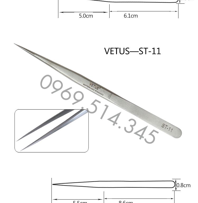 Nhíp Vetus ESD-11 mũi nhọn