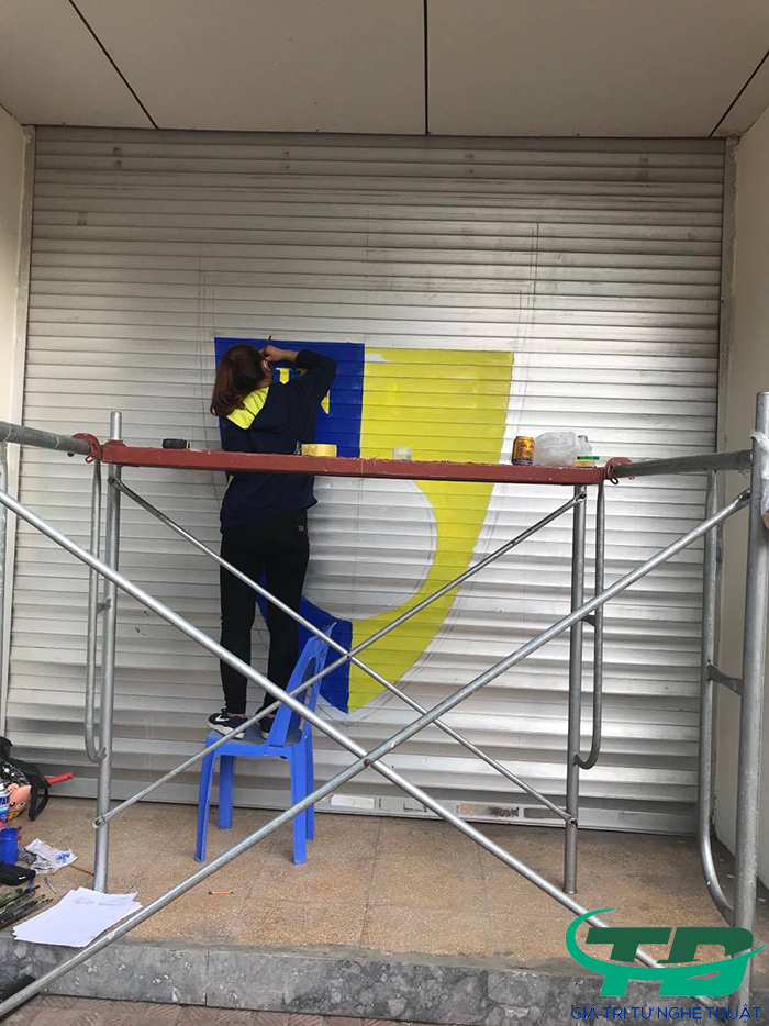 Vẽ Tranh Tường , Vẽ Logo Sân vận Động Hàng Đẫy