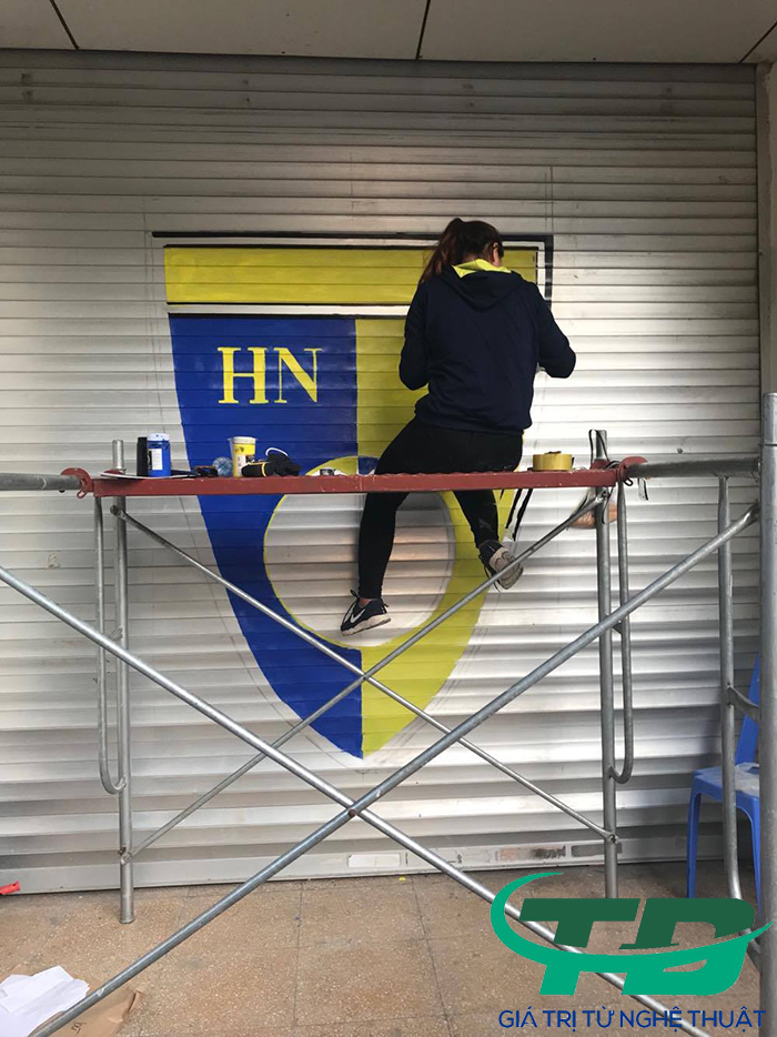 Vẽ Tranh Tường , Vẽ Logo Sân vận Động Hàng Đẫy