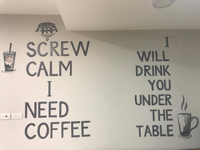 Vẽ tranh tường quán trà sữa