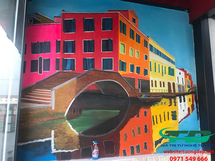 Vẽ tranh tường nhà hàng