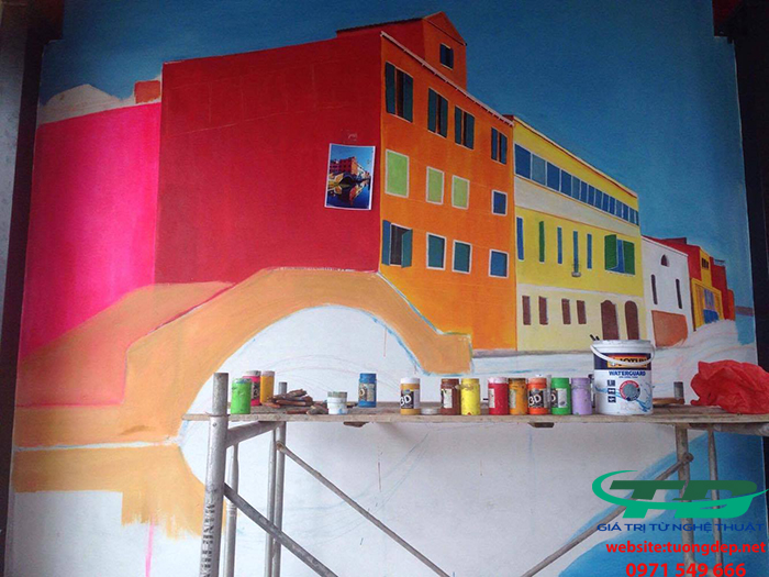 Vẽ Tranh Tường Nhà Hàng Phong Cách Châu Âu