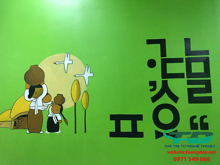 Vẽ Tranh Tường Nhà Hàng Hàn Quốc Tại Đống Đa