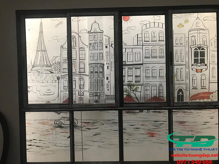 Vẽ tranh tường khách sạn