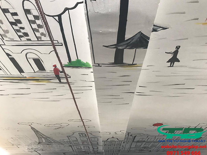 Vẽ tranh tường khách sạn