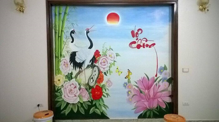 vẽ tranh tường cho phòng bé